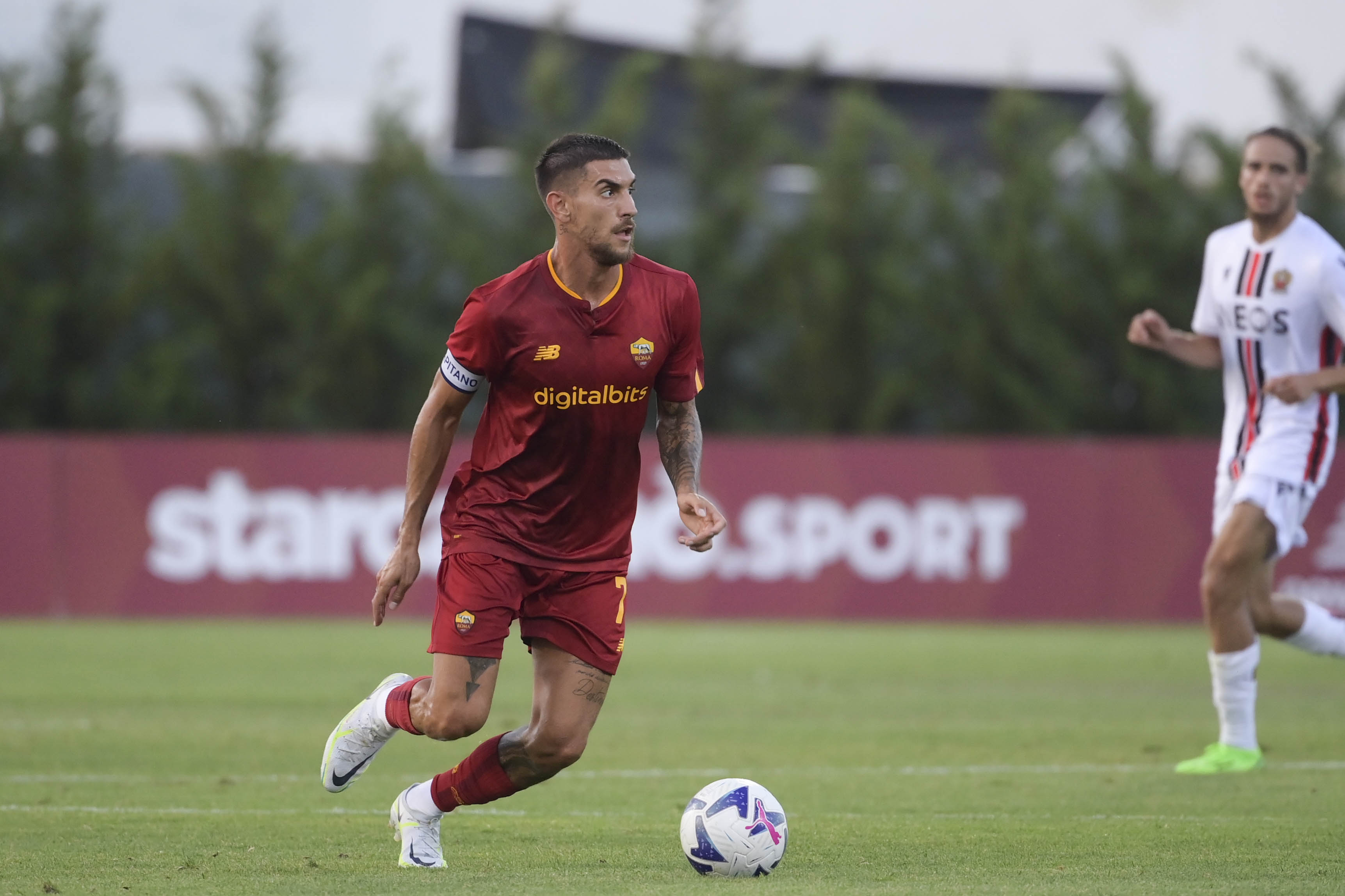 Pellegrini in azione durante Roma-Nizza