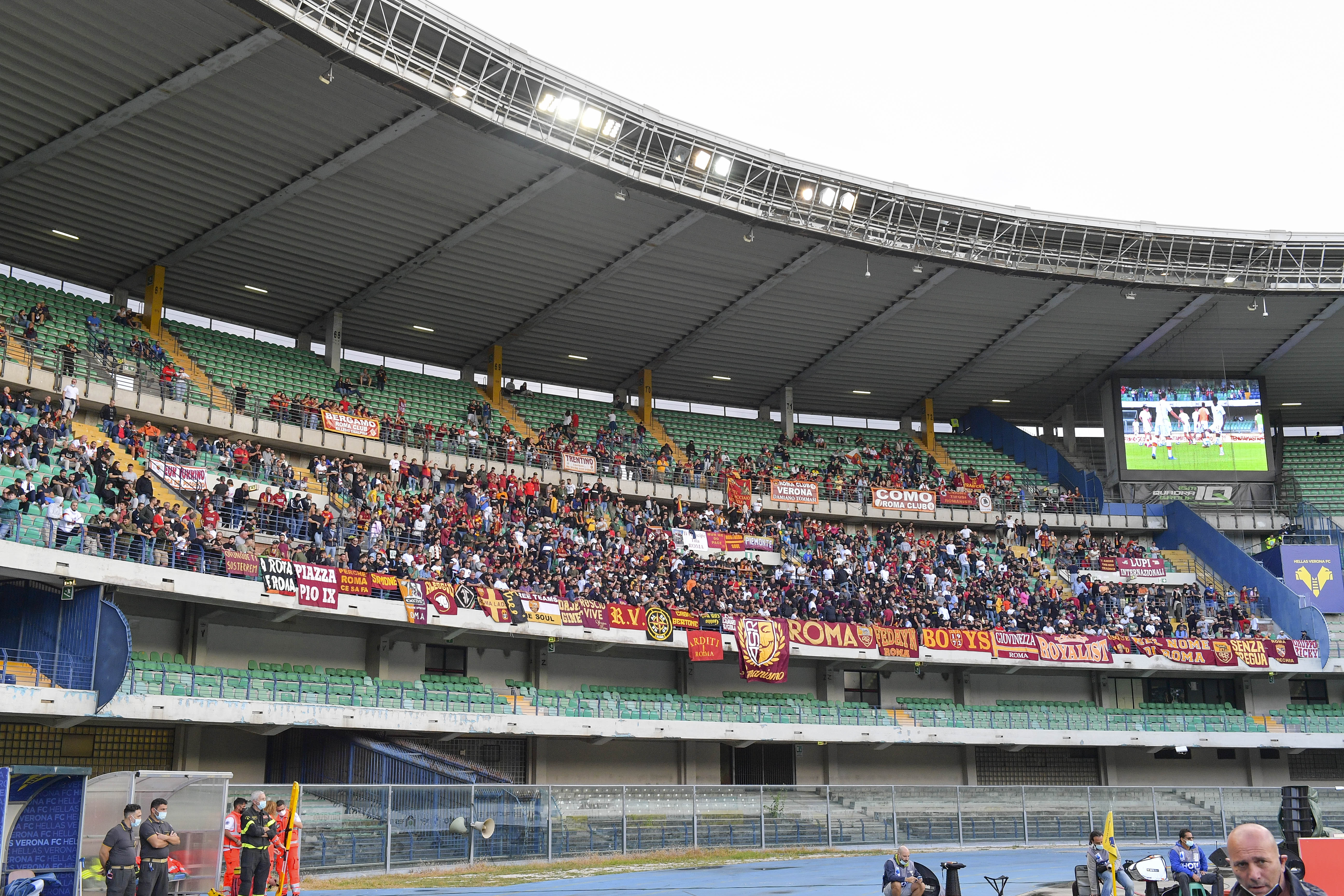 Il settore ospiti del Bentegodi durante Verona-Roma della passata stagione