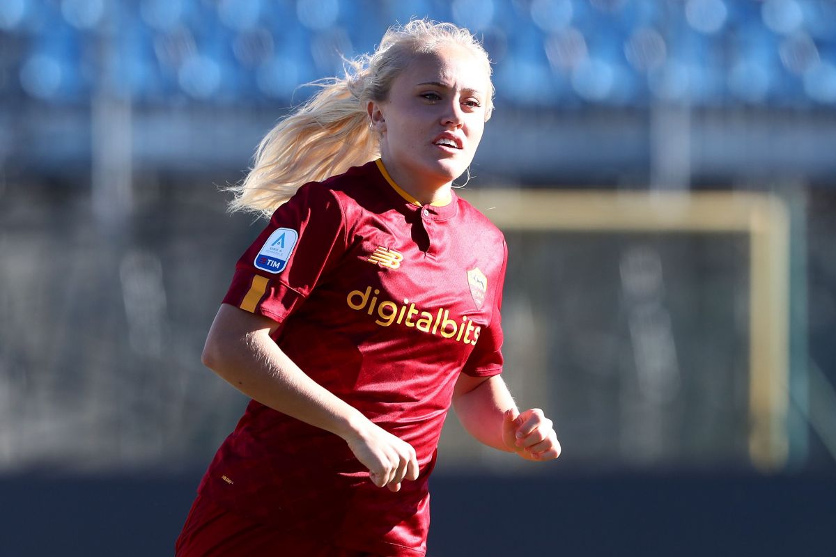 Alva Selerud durante una partita della Roma