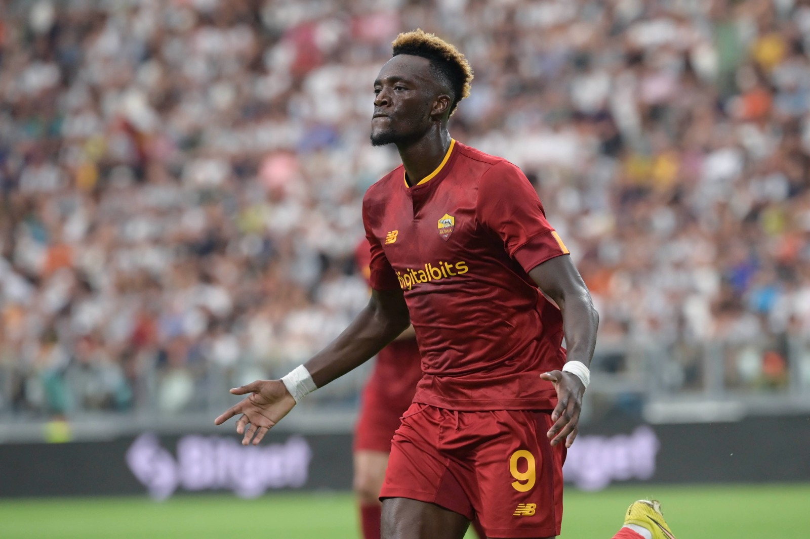 Tammy Abraham in Juventus-Roma