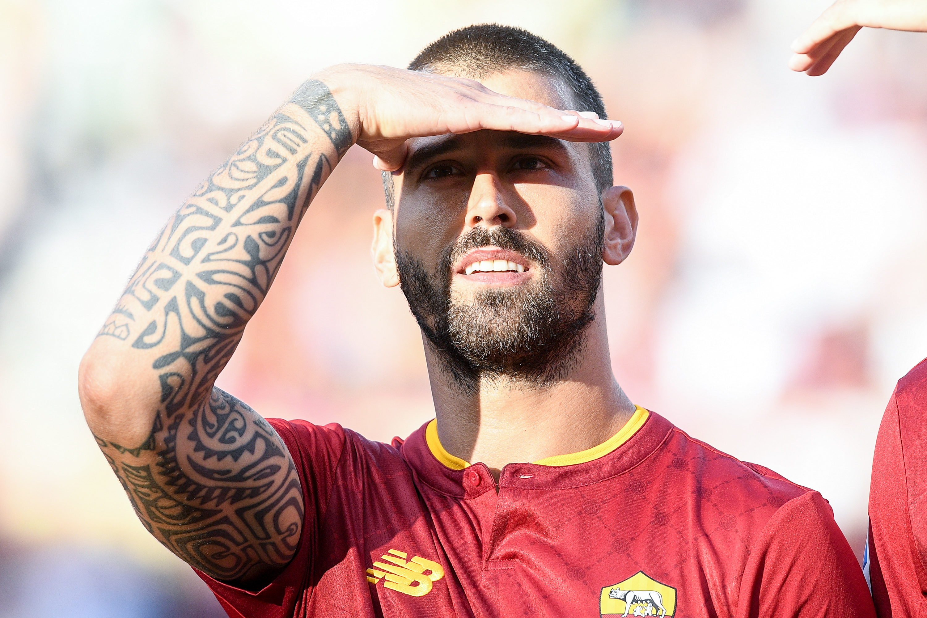 Spinazzola all'Olimpico prima di Roma-Cremonese