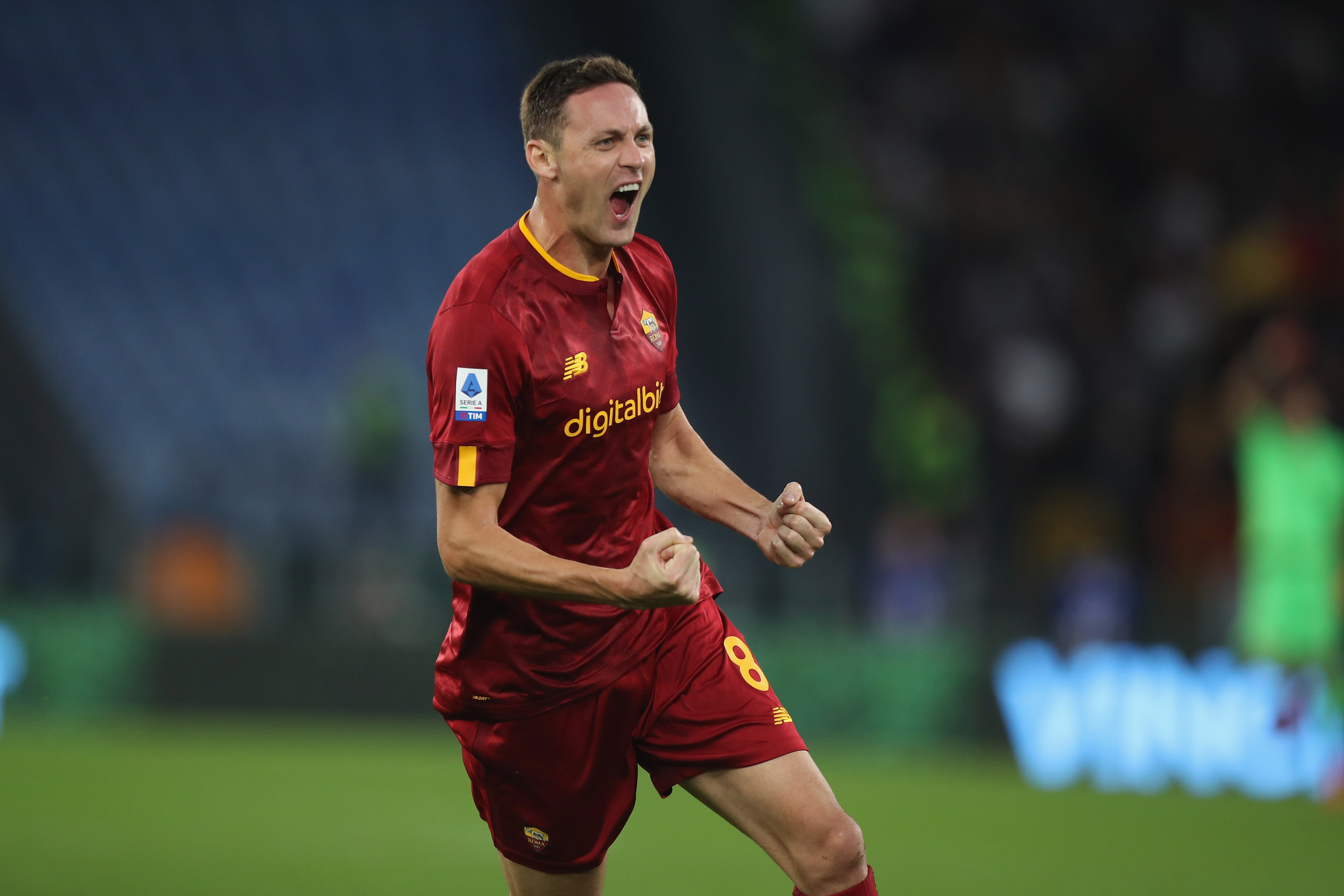 Nemanja Matic durante una partita della Roma allo Stadio Olimpico