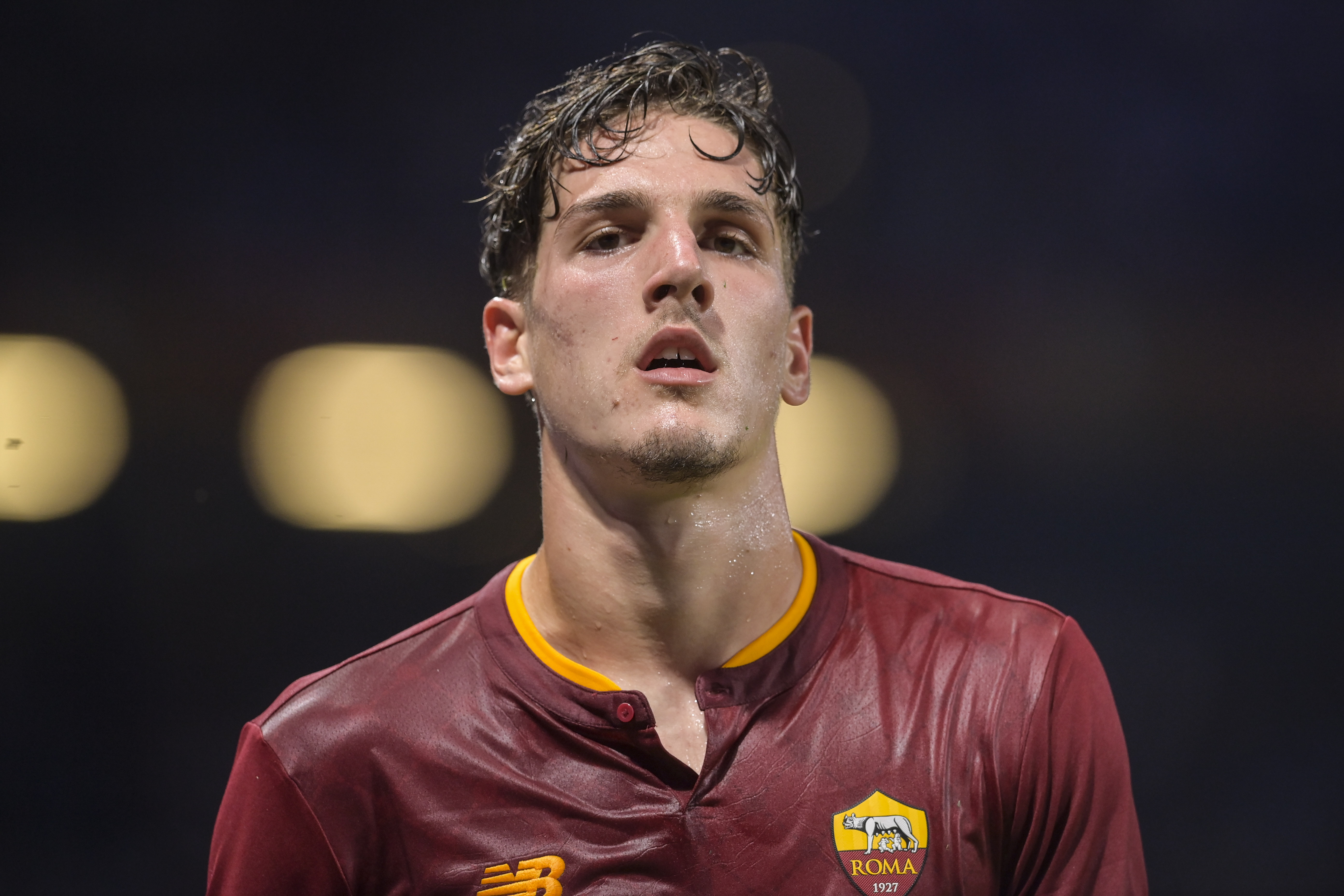 Zaniolo con la maglia della Roma nell'amichevole col Tottenham 