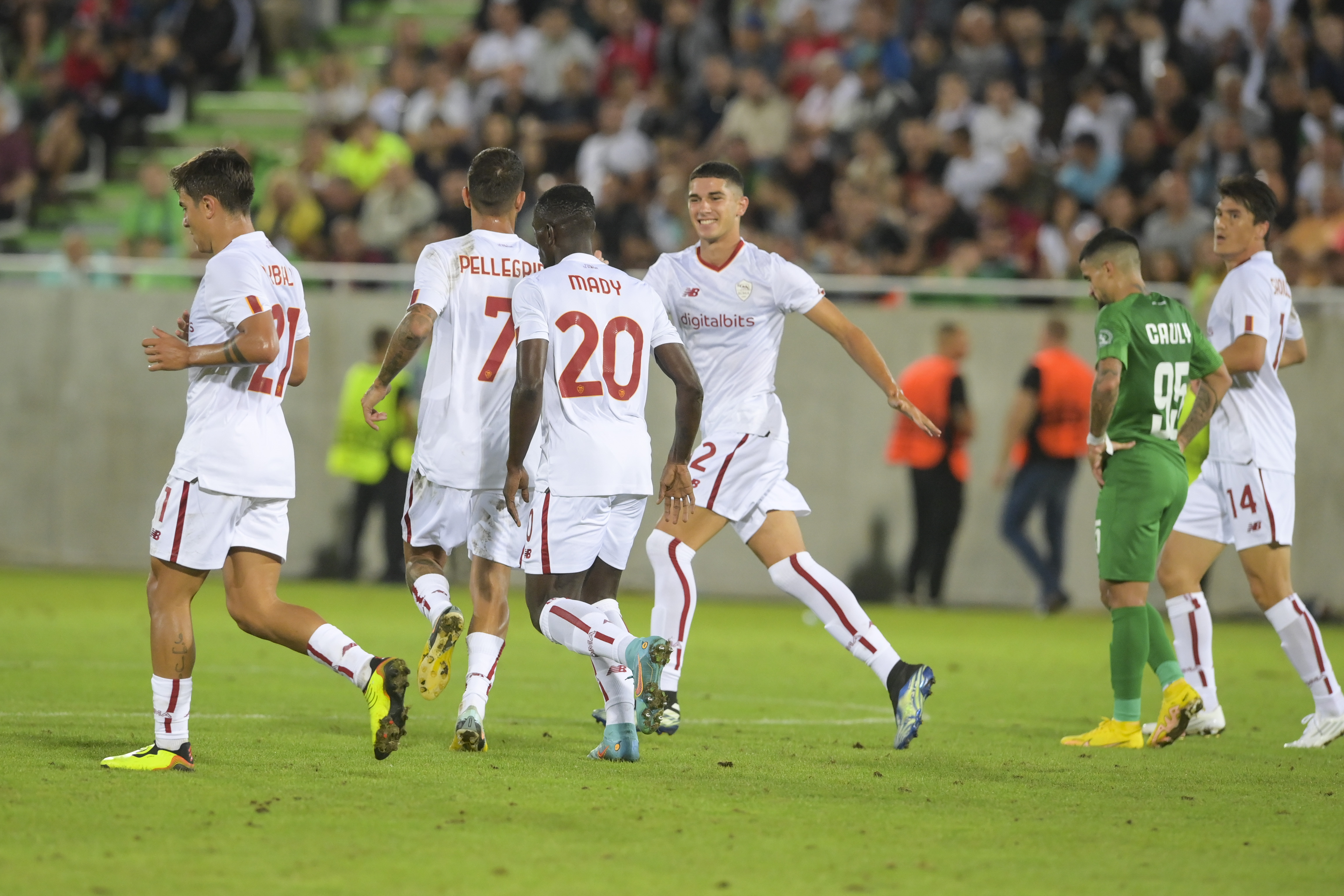 Esultanza per il gol del momentaneo pareggio contro il Ludogorets