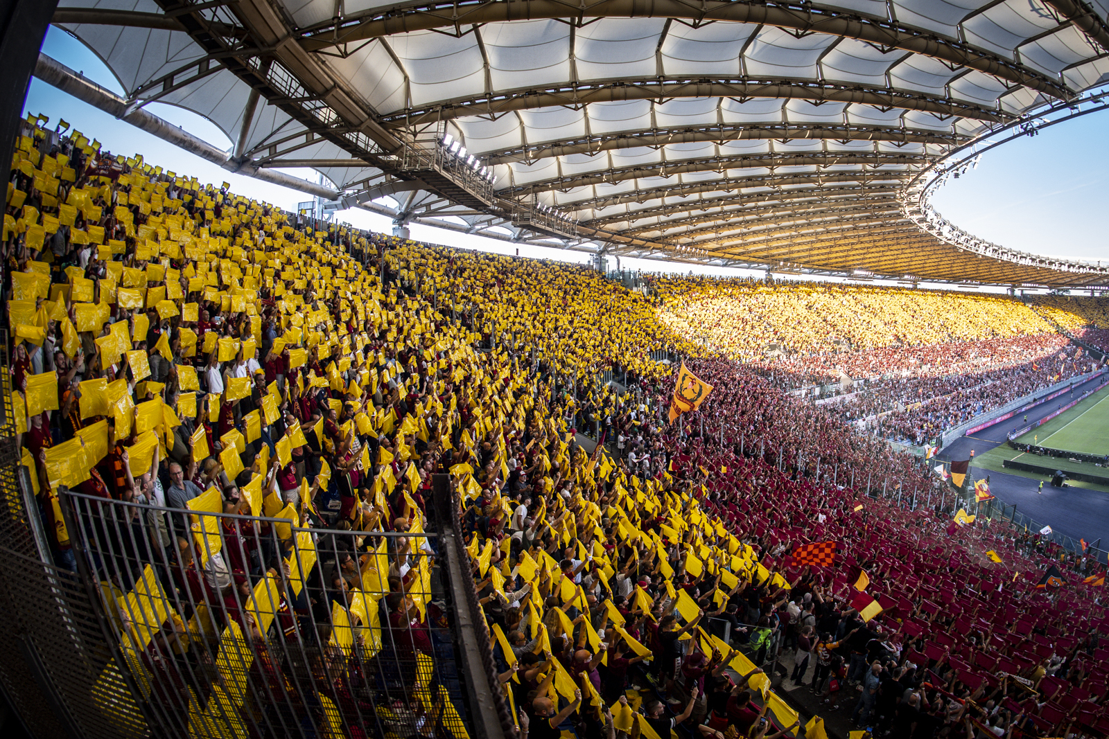 Uno scorcio dell'Olimpico prima di Roma-Atalanta