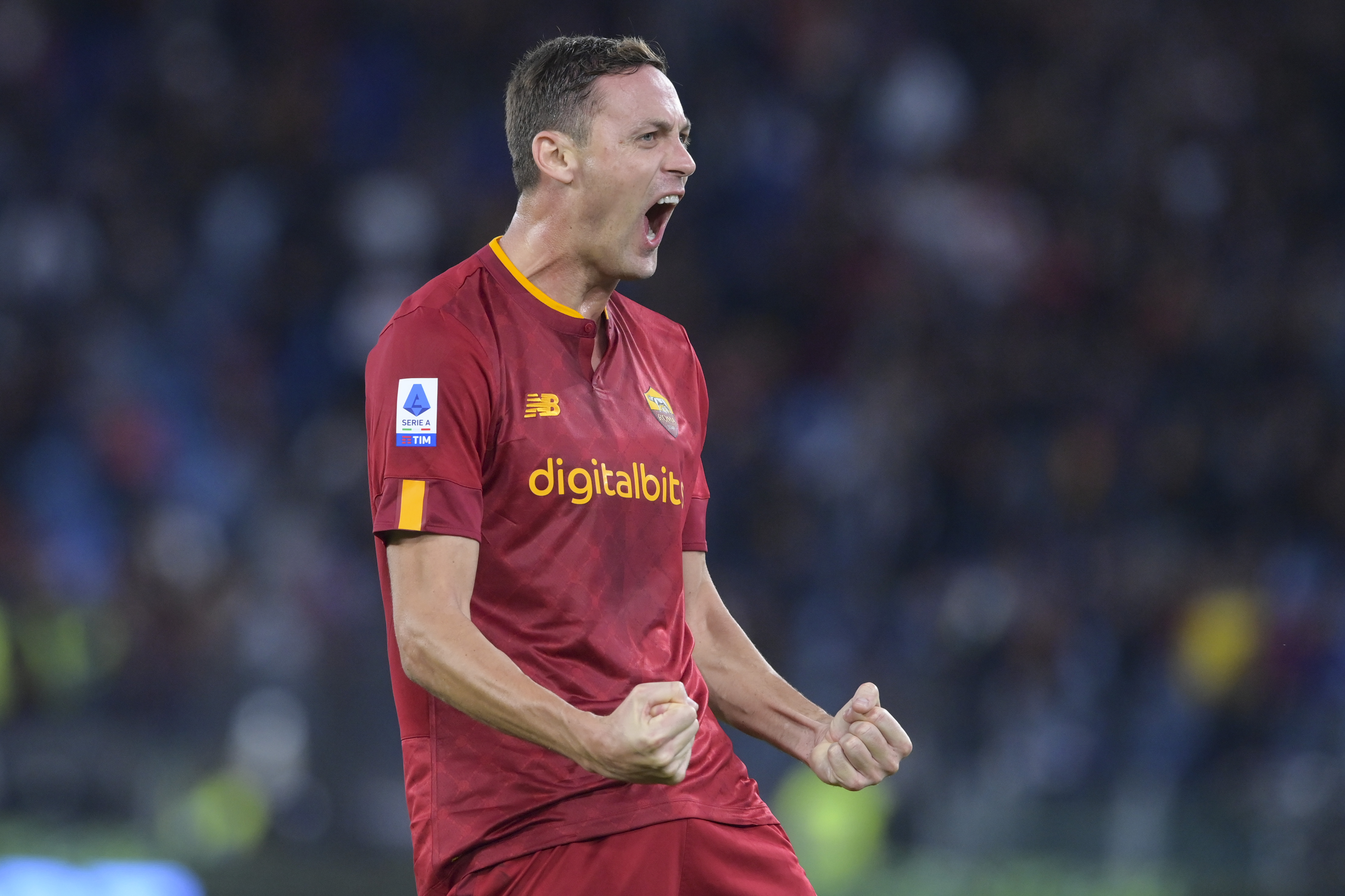 Nemanja Matic durante l'esultanza in Roma-Torino