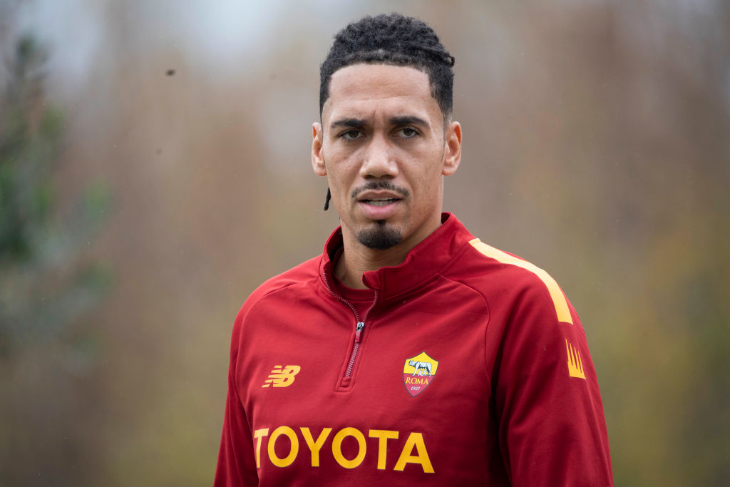 Chris Smalling in allenamento a Trigoria