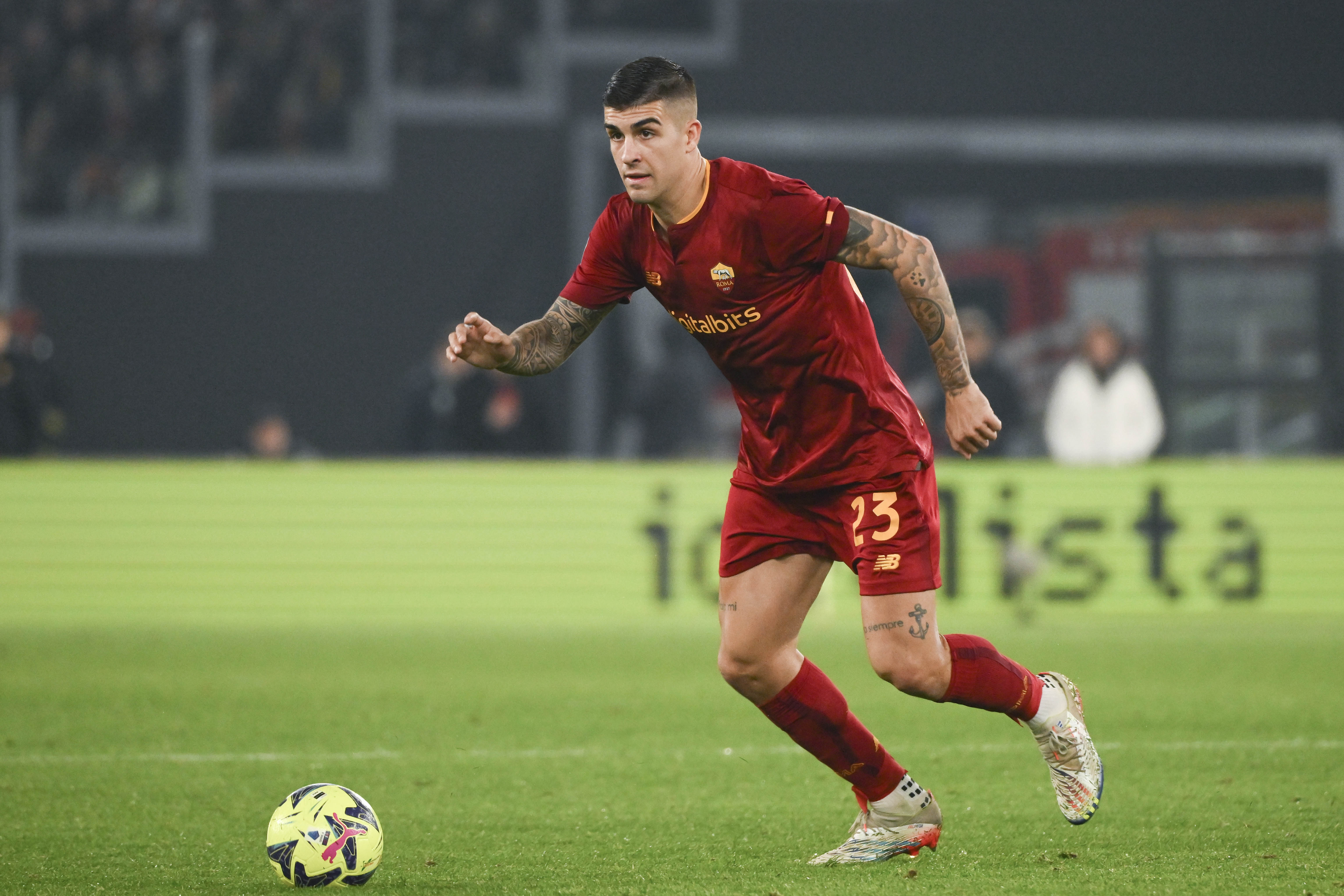 Gianluca Mancini durante una partita della Roma