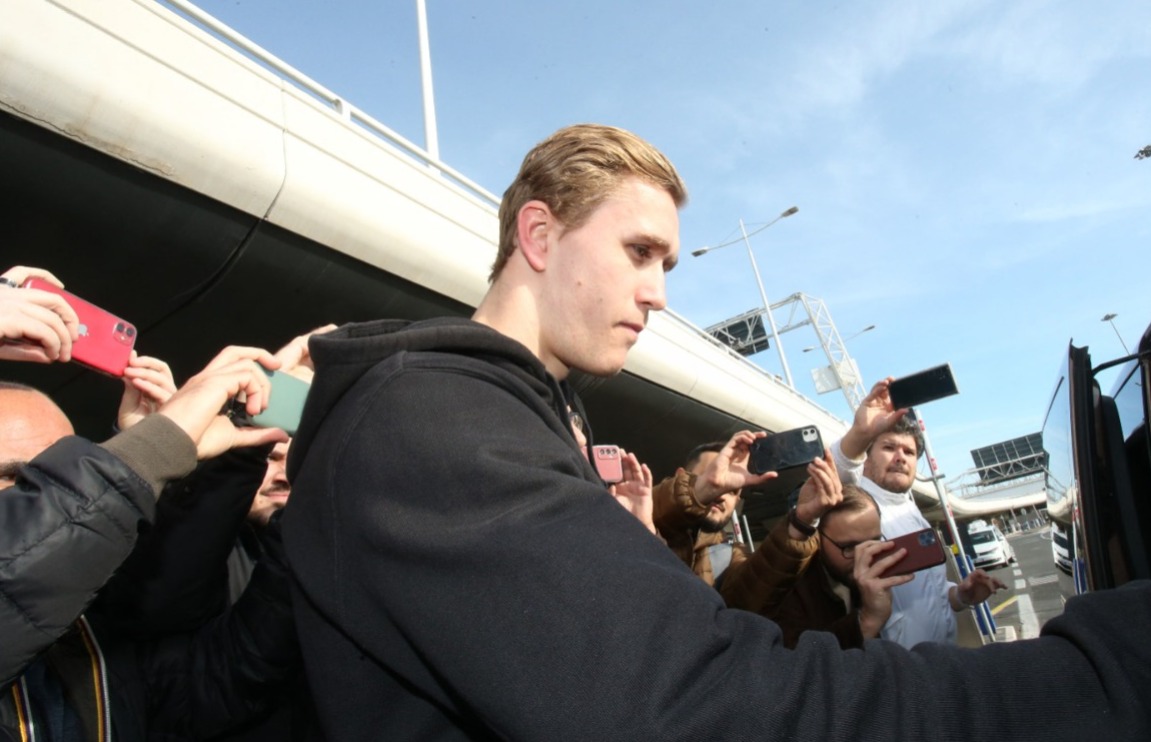 Ola Solbakken all'arrivo a Roma