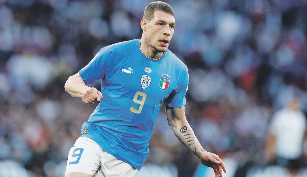 Andrea Belotti con la maglia della Nazionale