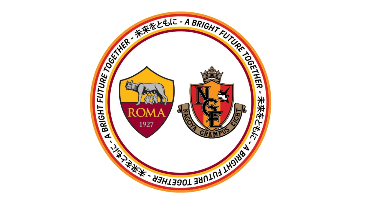 Il logo che identifica la partnership tra Roma e Nagoya Grampus