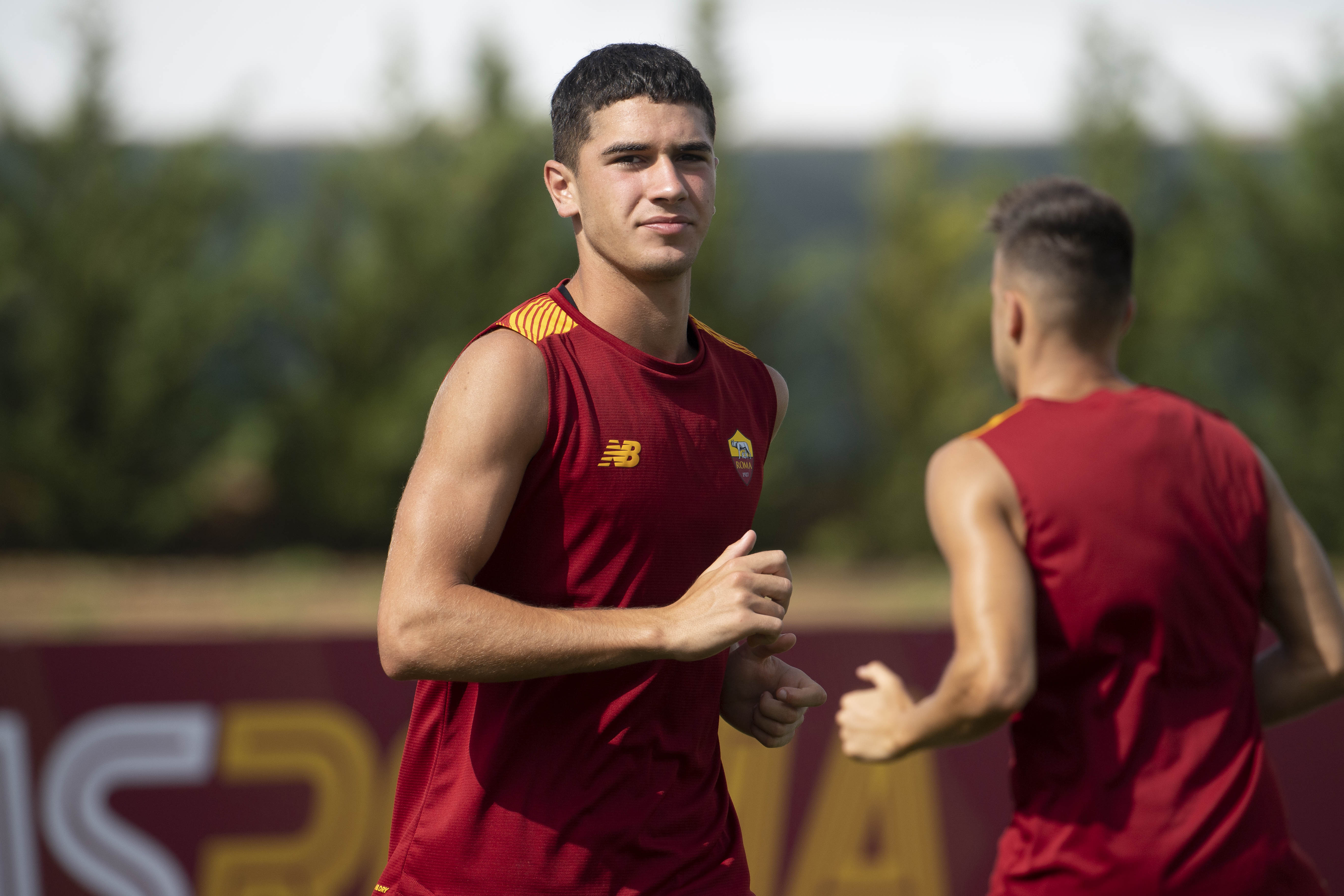 Volpato in allenamento a Trigoria