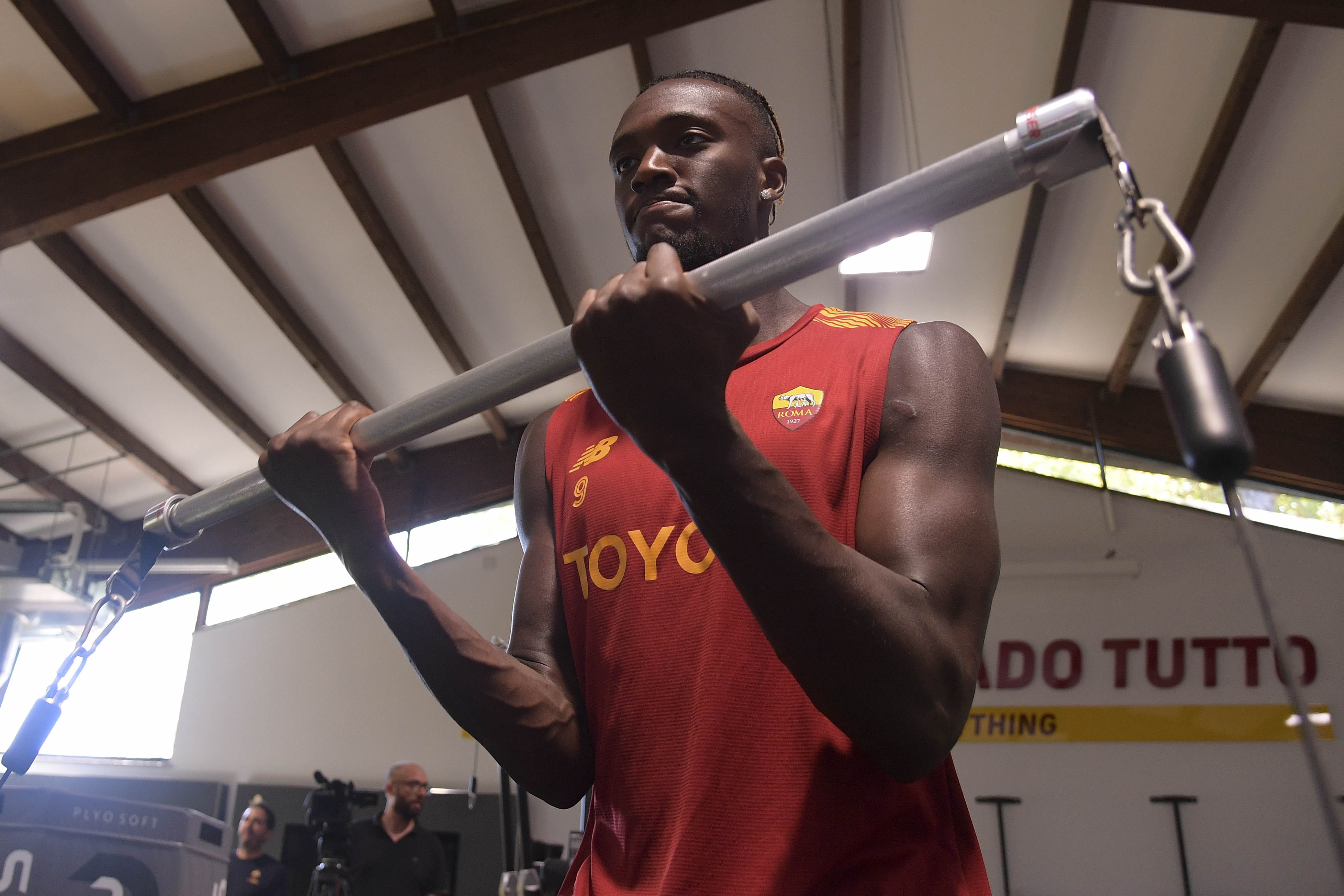 Abraham in allenamento a Trigoria