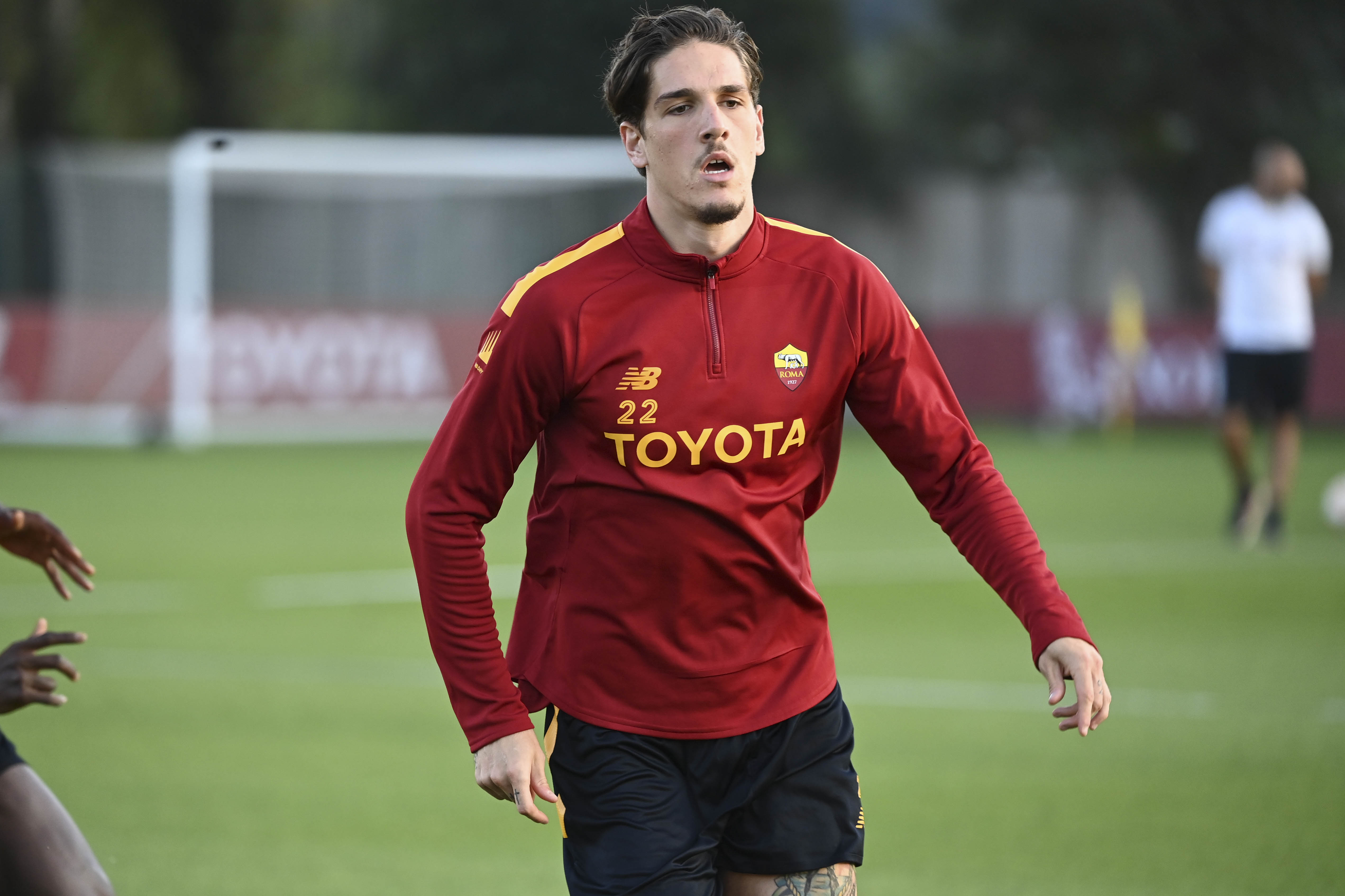 Nicolò Zaniolo in allenamento