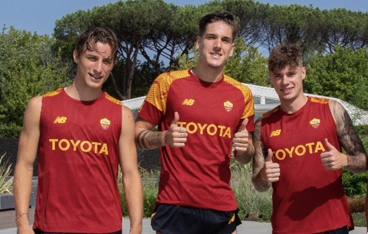 Bove, Zaniolo e Zalewski a Trigoria