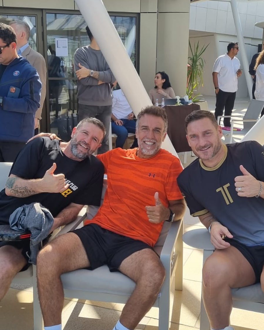 Totti, Candela e Batistuta insieme per assistere ad Argentina-Croazia