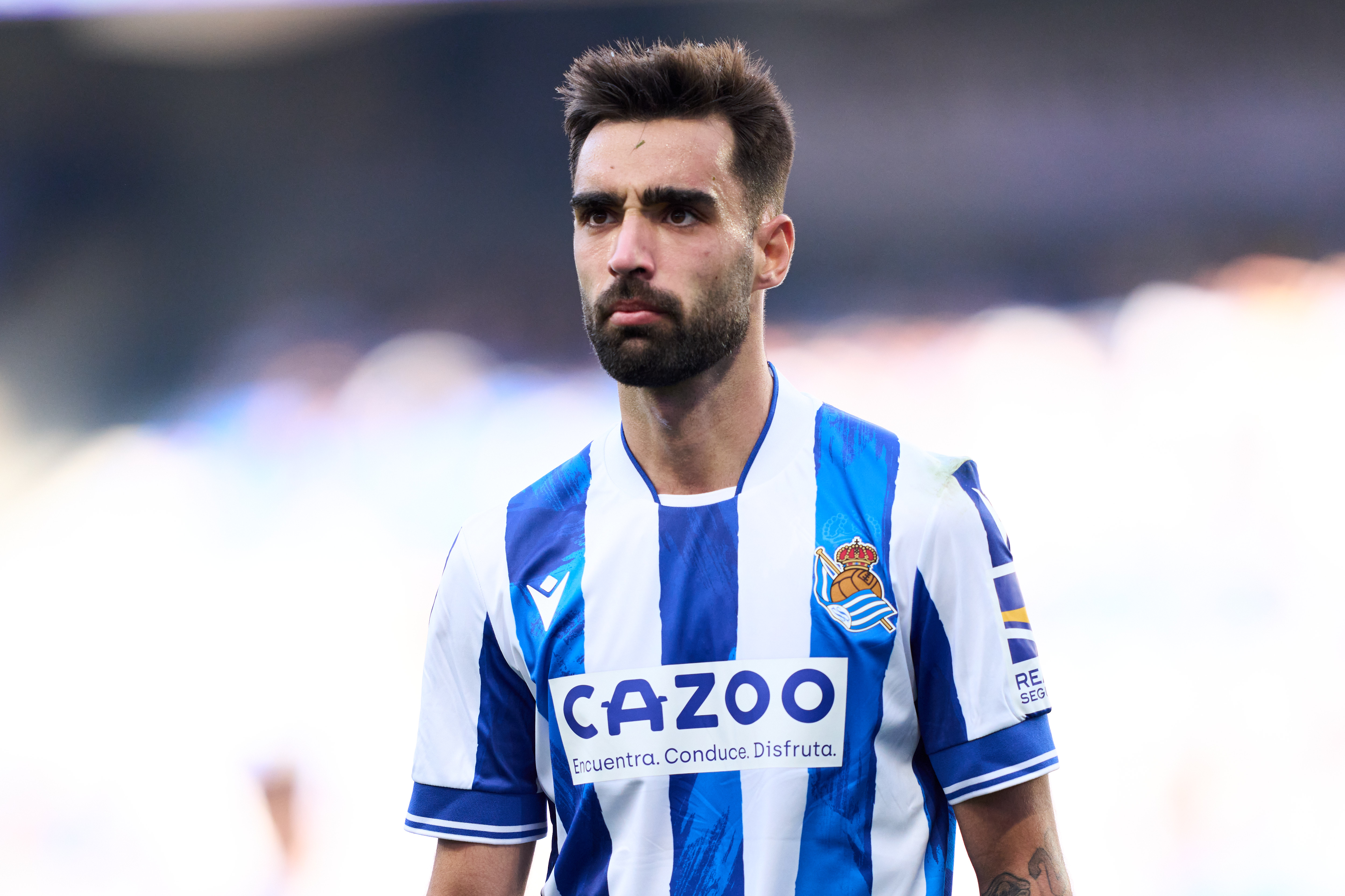 Brais Mendez durante una partita della Real Sociedad