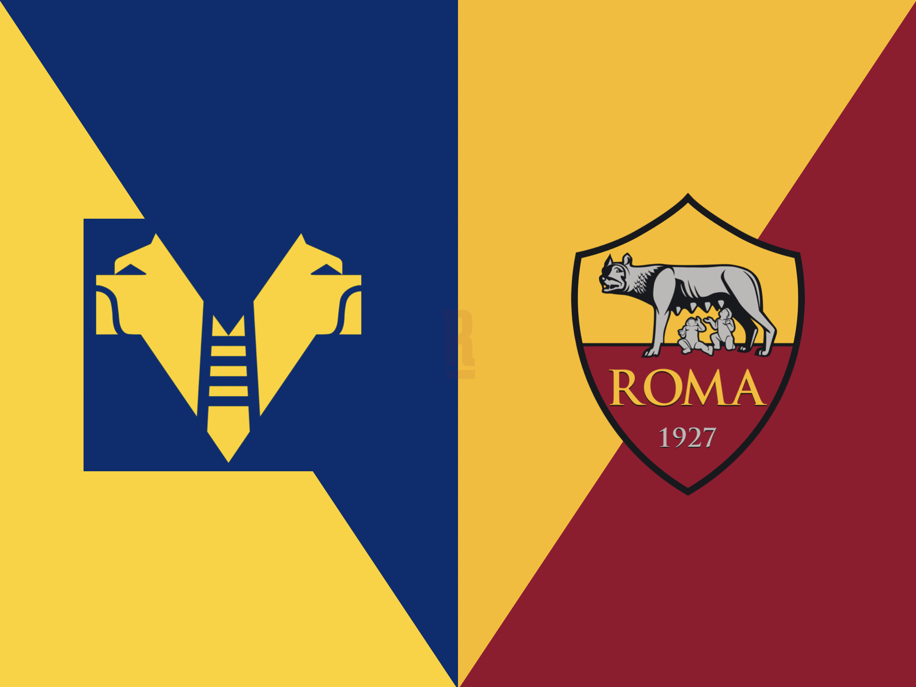 Verona-Roma, loghi delle squadre