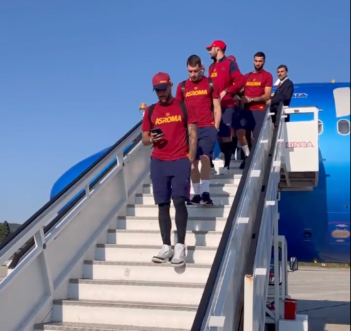 L'arrivo della Roma in Bulgaria