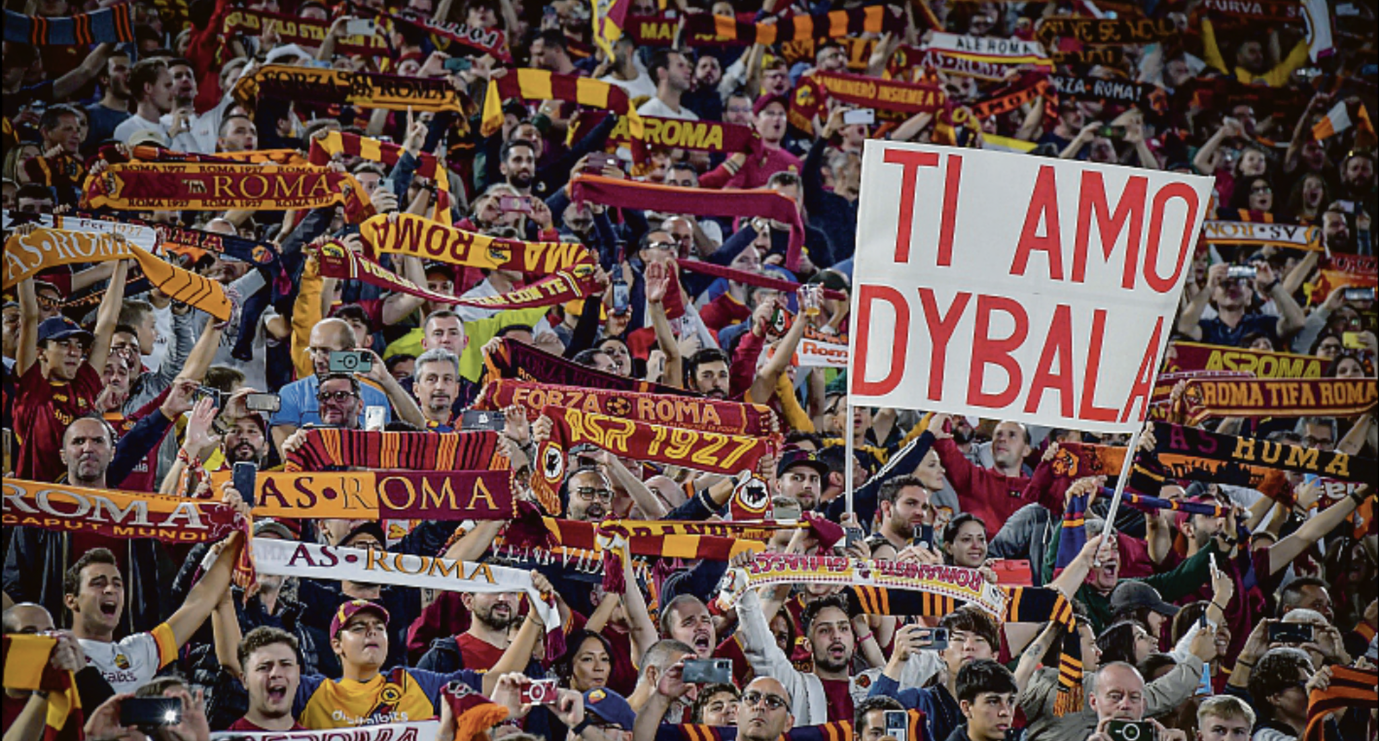 I tifosi giallorossi in Roma-Lecce