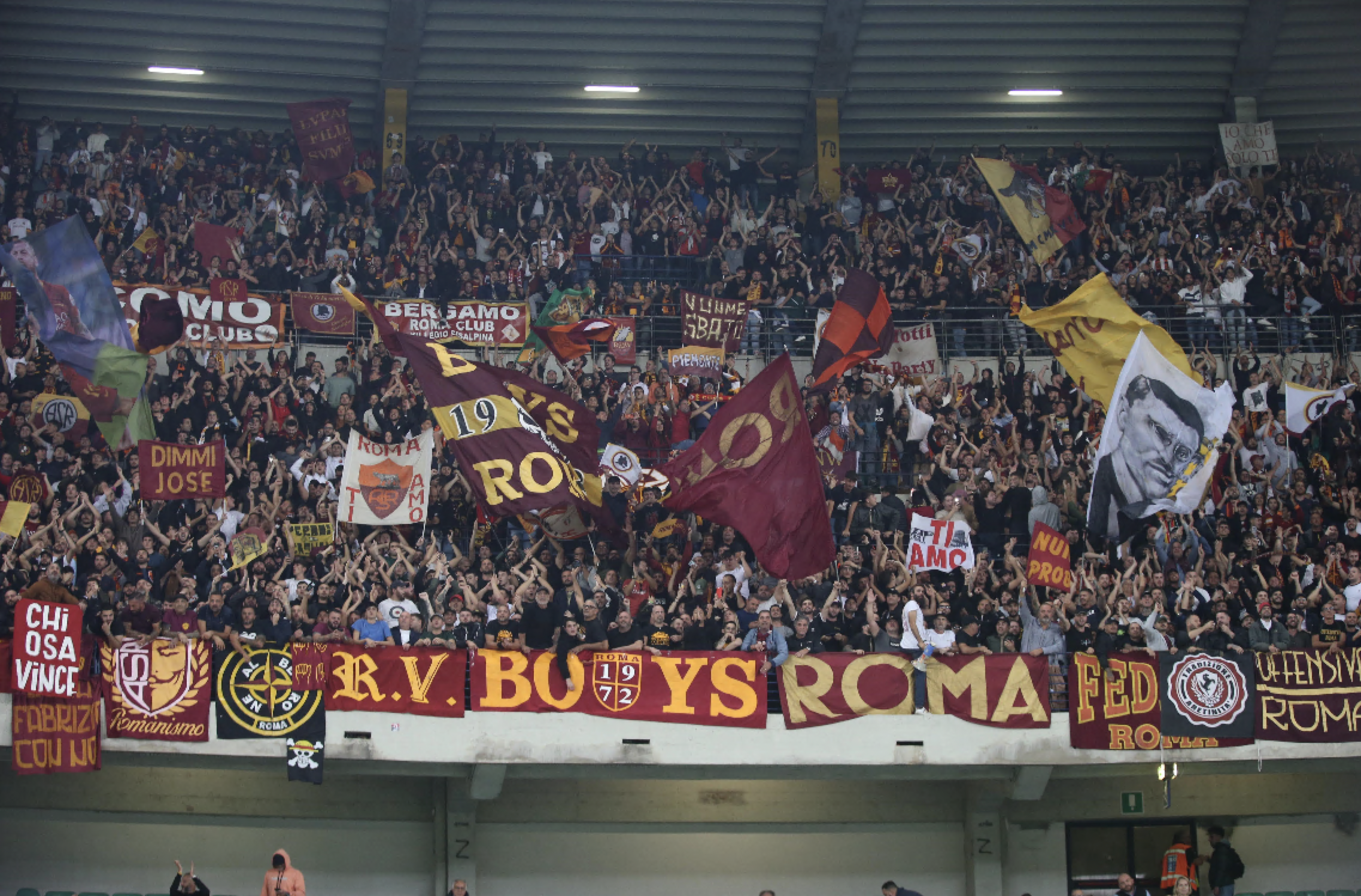 I tifosi giallorossi in trasferta