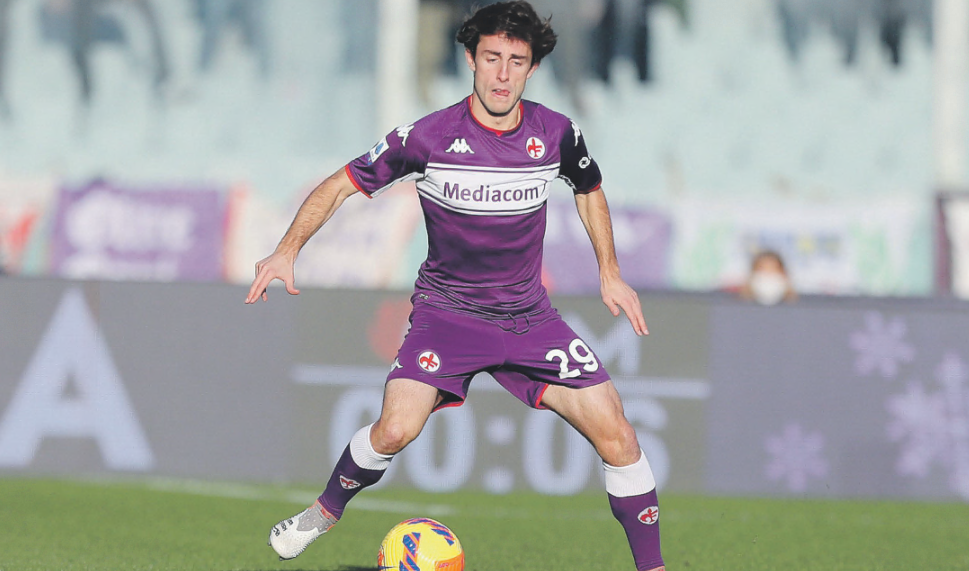 Odriozola con la maglia della Fiorentina