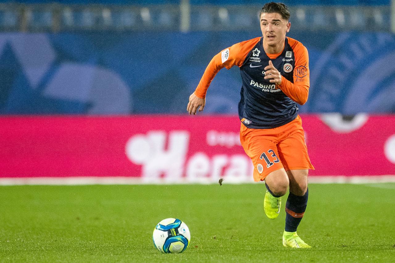 Joris Chotard con la maglia del Montpellier