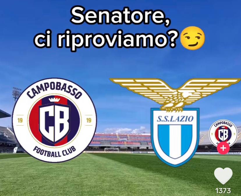 Lo sfottò del Campobasso alla Lazio