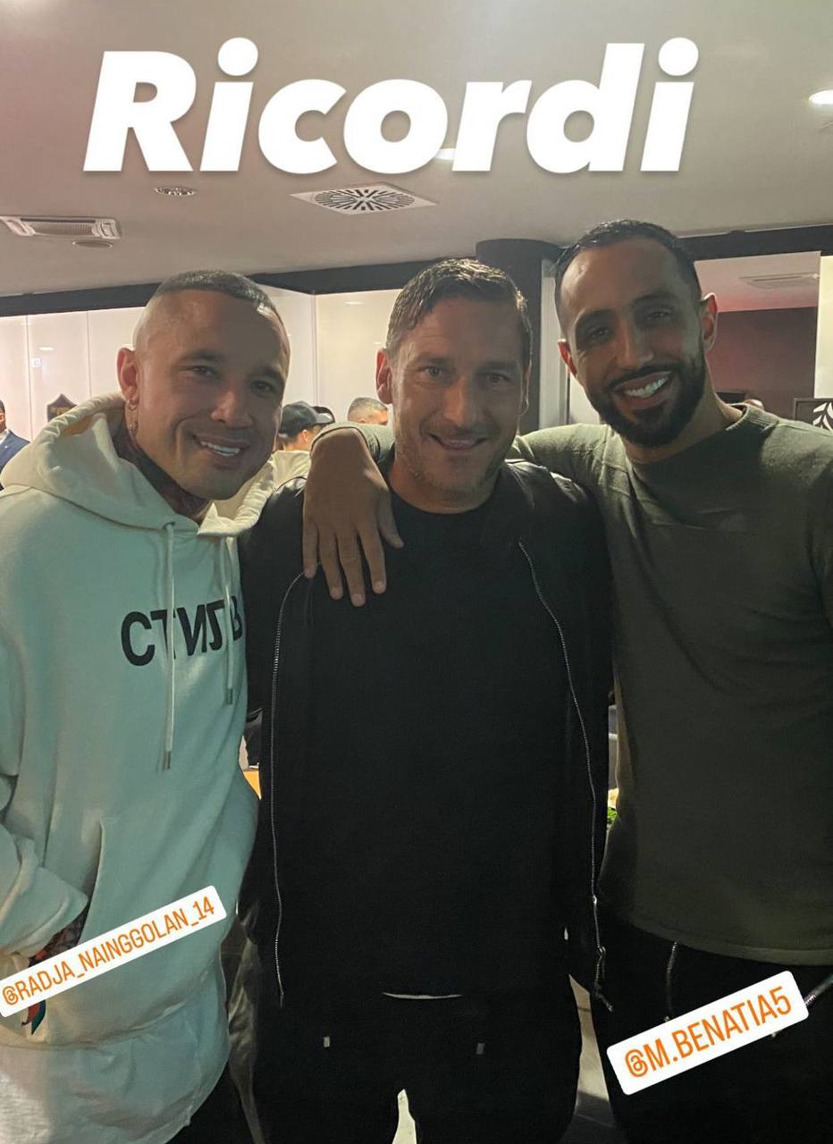 Totti, Nainggolan e Benatia (via Instagram: @francescototti)