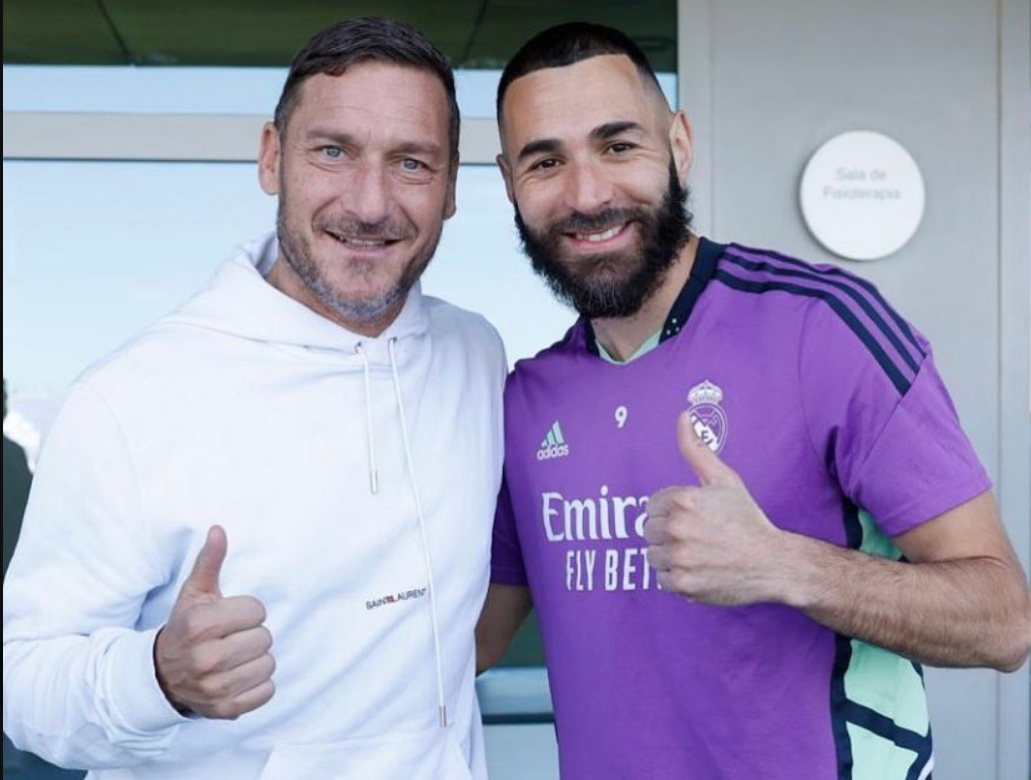 Totti insieme a Benzema